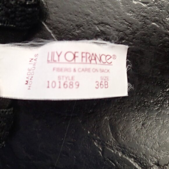Lily of France Size 36B Black - Picture 3 of 7